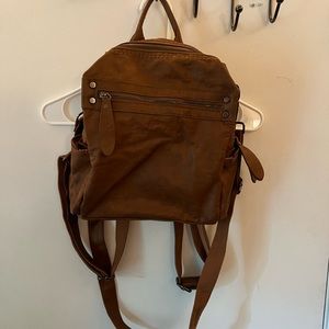 Brown mini backpack